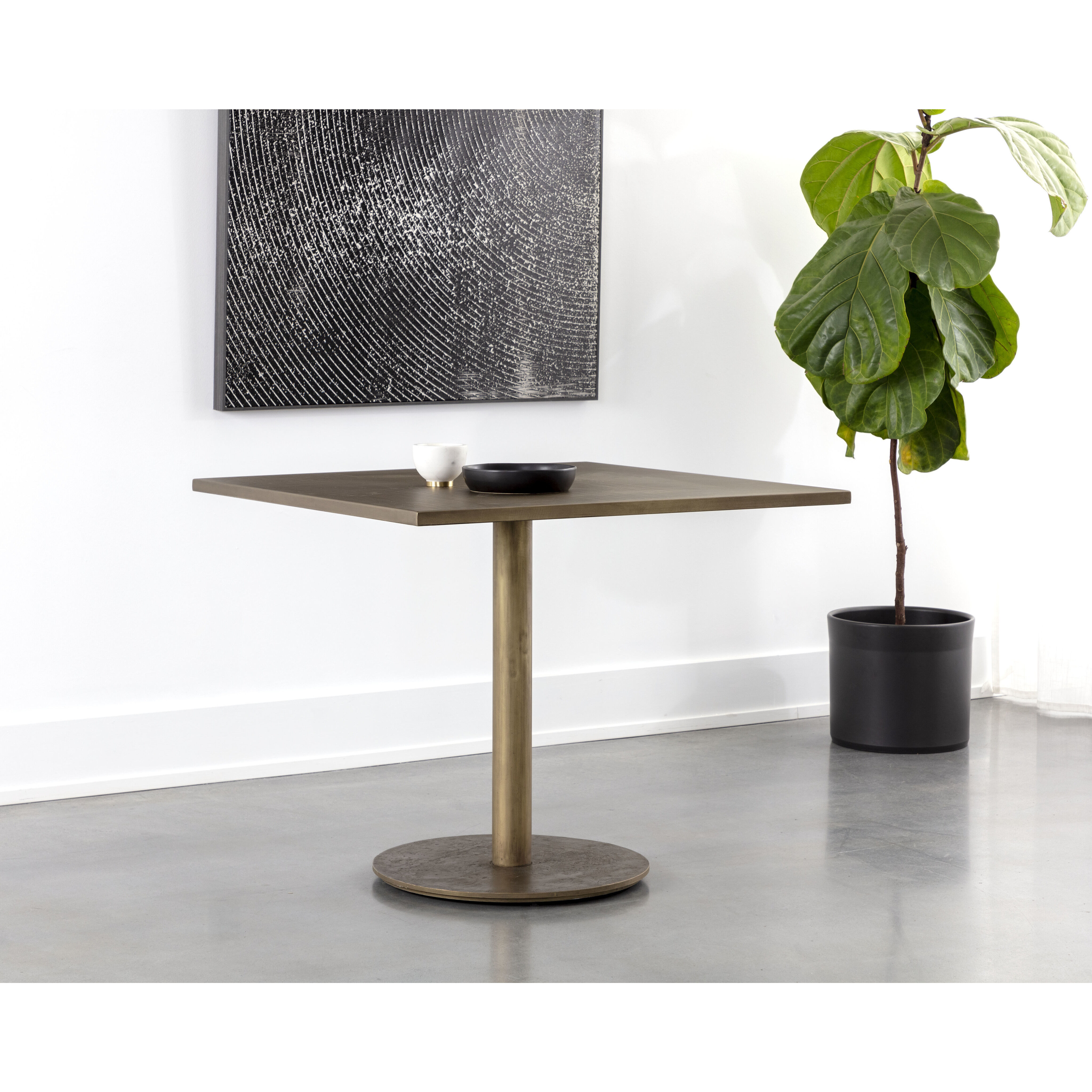 Corina Antique Brass Bistro Table